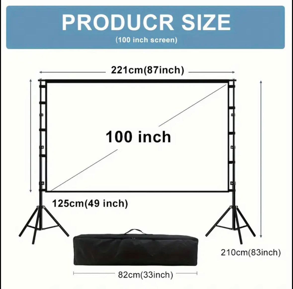 100 inch Screen with stand